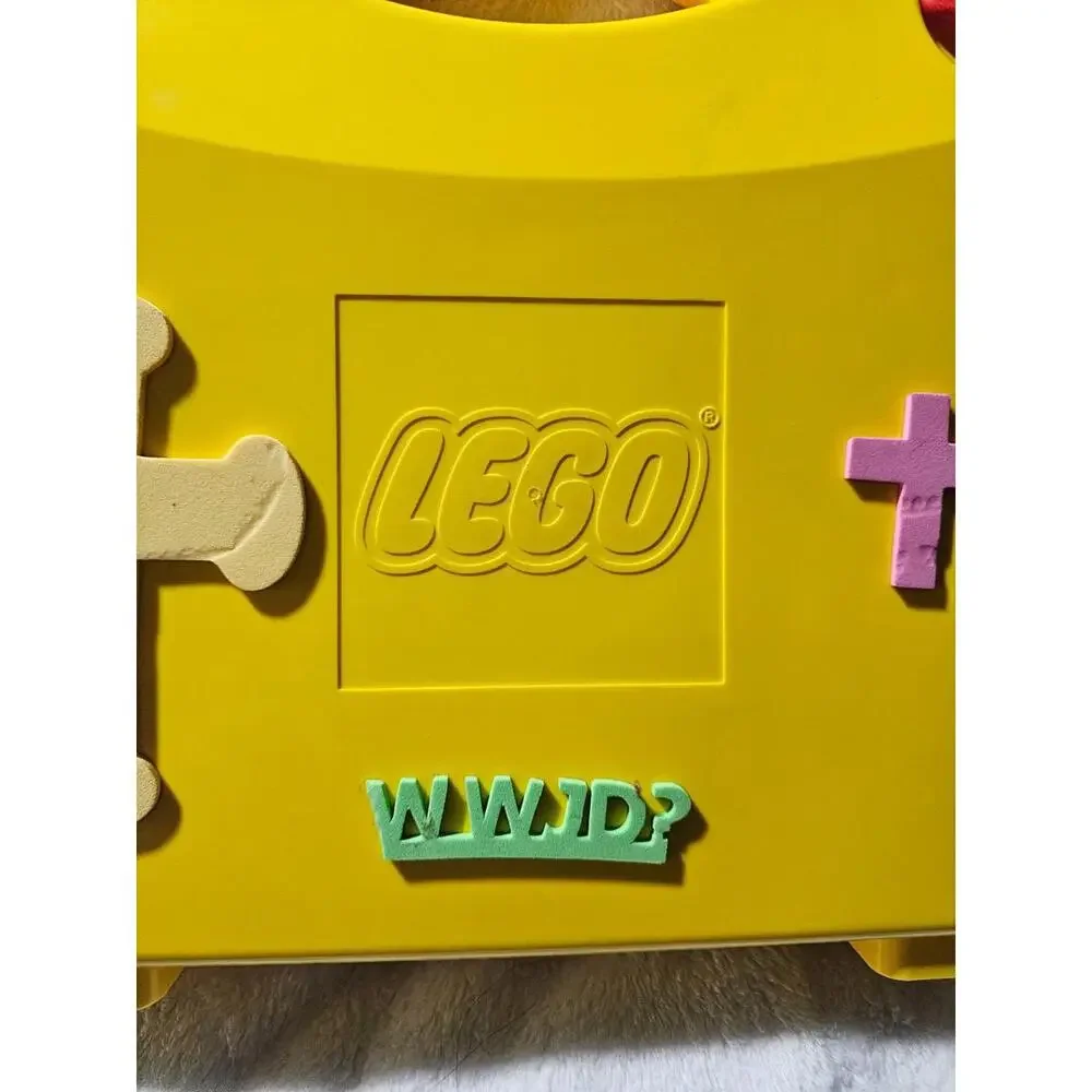 Lego Yellow & Orange Plastic Carrying Storage Case Dividers 9oz Of Mixed Legos